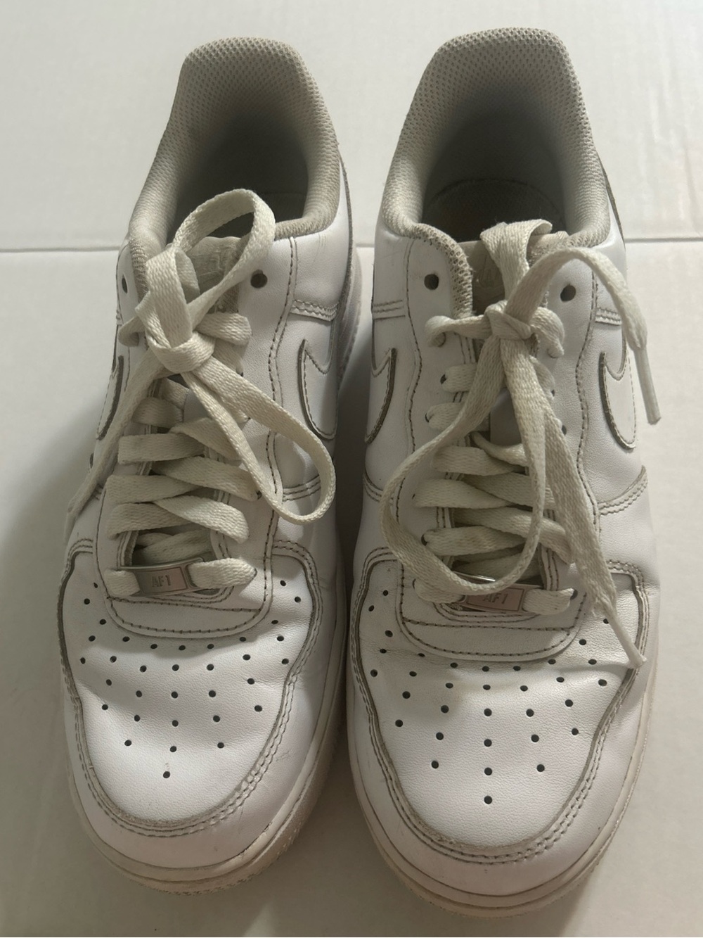 Nike Air Force 1 '07 White Leather Sneakers Women's 10 DD8959-100